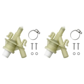 2 pack RV Water Valve Assembly 385311641 Replacement for 300 310 320 series Pedal-flush Toilets and Marine Toilet.