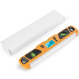 Digital Torpedo Level Protractor Magnetic 4x90°Measuring Range Electronic Angle Grader Inclinometer Electronic Level with   Magnets Incline Test Ruler