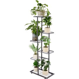 Soporte para Plantas de 6 Niveles, BOJA Maceteros para Interior y Exterior Base para Macetas, Mueble para Plantas, Puede Contener 7 Macetas de Plantas, Soporte para Macetas para Balcón, Sala y Jardín