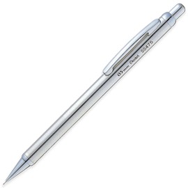Pentel Sterling Executive Mechanical Pencil - Stainless Steel Barrel - SS475-0.5mm Nib with built in Eraser & 2 Hi-Polymer HB Leads