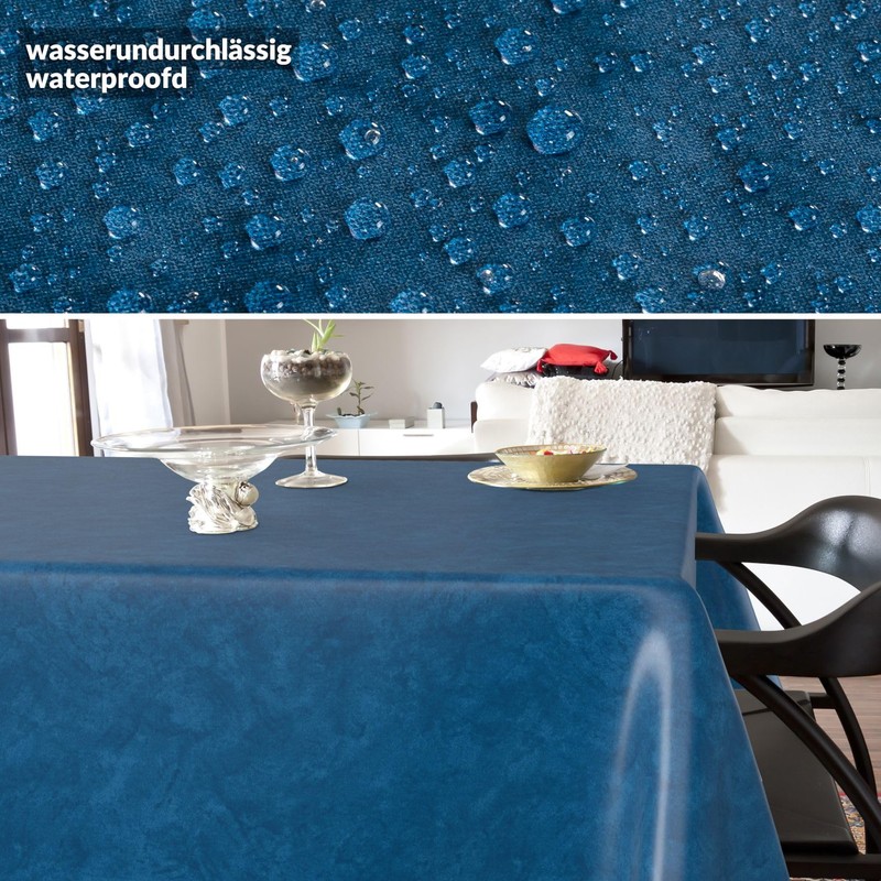 ANRO Oilcloth Tablecloth Wax Tablecloth Washable Garden Tablecloth Round Oval