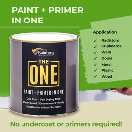 THE ONE All-In-One Paint & Primer - Cream Satin, 8.5 Fl Oz/250ml Sample | 1 Coat Formula | Easy Indoor & Outdoor Decorating for Home & Garden Walls, Floors & Furniture | Water-Based & Low VOC