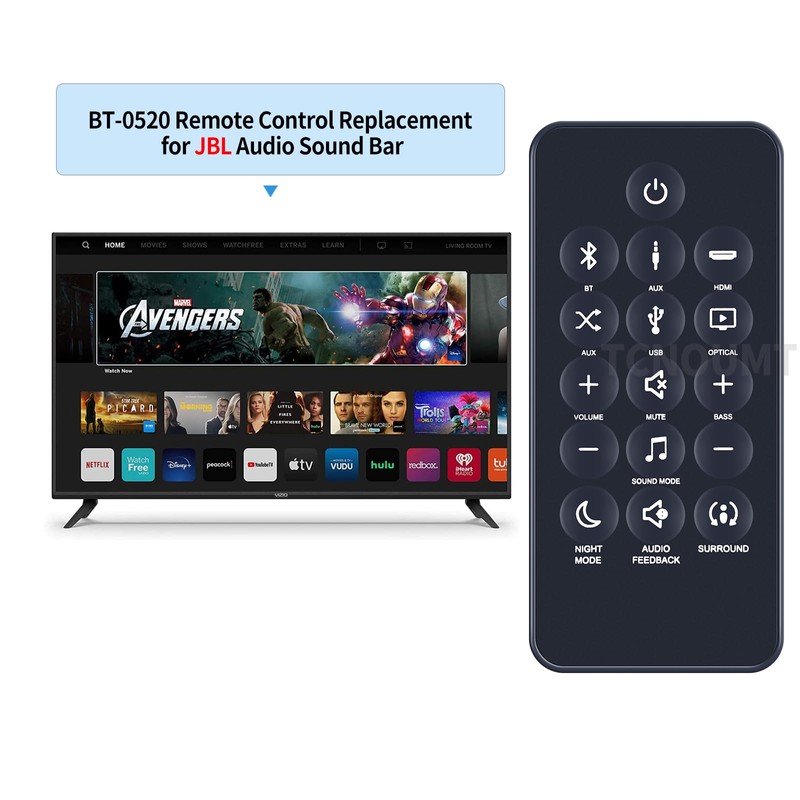 TCNOUMT BT-0520 Remote Control Suitable for JBL Bar Studio 2.0