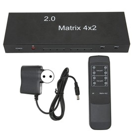HD Multimedia Interface Switch 4 in 2 Out 4K At 60Hz 3.5mm Optical Sound Output Remote Control Video Splitter