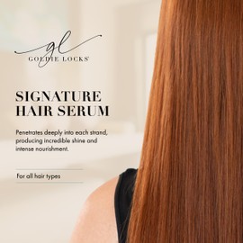 Goldie Locks Signature Serum, Strengthens & Revitalizes, Safe for Extensions & Colored Hair, Luxuriously Lightweight, Intense Nourishment & Shine, Heat & UV Protection, For All Hair Types, 3.4 fl oz