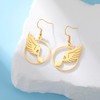 Music Dream Earrings and Angel Wings Ear Accessories Piano Eighth