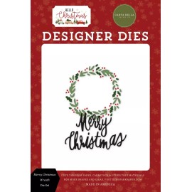 Echo Park Designer Dies  MERRY CHRISTMAS WREATH DIE SET