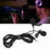 Black Double Head Lavalier Lapel Microphone No Driver Installation Required