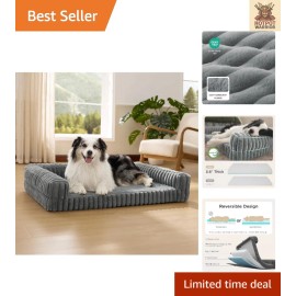 Ultimate Comfort Waterproof Orthopedic Dog Bed for Extra Large Pets - Easy Clean