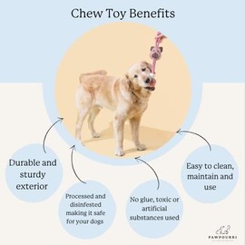 PAWPOURRI Rope & Suede Toy for Adult Dogs, Puppies, Cats | Tough, Durable and Fun | Chewing Interactive Pet Toy (Baseball Toy)