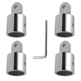 Baieasy Bimini Top Hardware, 4 PCS Eye End Caps, Boat Fittings Fits 7/8'' OD 316 Stainless Steel Heavy Dudy Parts for Canopy