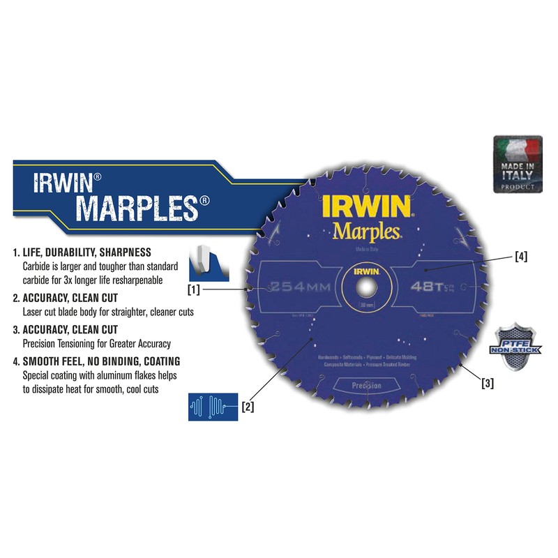 IRWIN IRW1897459 254 x 30mm 48-Teeth Irwin Marples Circular Saw