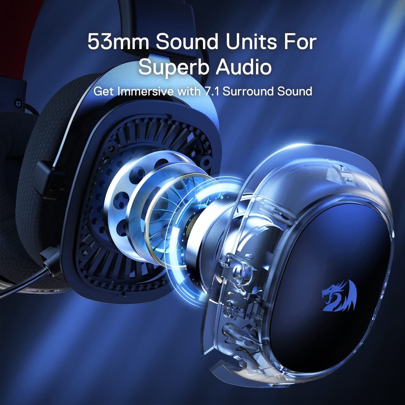 Redragon H510 PRO - Auriculares para juegos RGB de 3