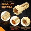 HARFINGTON 3pcs 1/2" to 1/4" NPT Female Brass Hose Barb