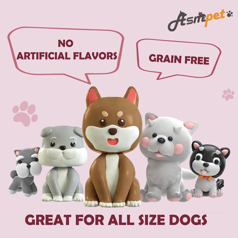 ASMPET Dog Treats Triple Flavor Chicken Wrapped Duck Beef Rolls