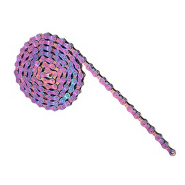 6 7 8 Speed Bike Chain, Bicycle Chain, Single Speed Bike Chain Rust Proof Sensitive Colorful Electroplating for Mountain Bike