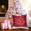 PreLiving Christmas Pillow Covers 18x18 Red – Let It Snow