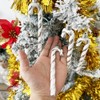 6 PCS 13cm Christmas Glitter Candy Cane Plastic Candy Cane