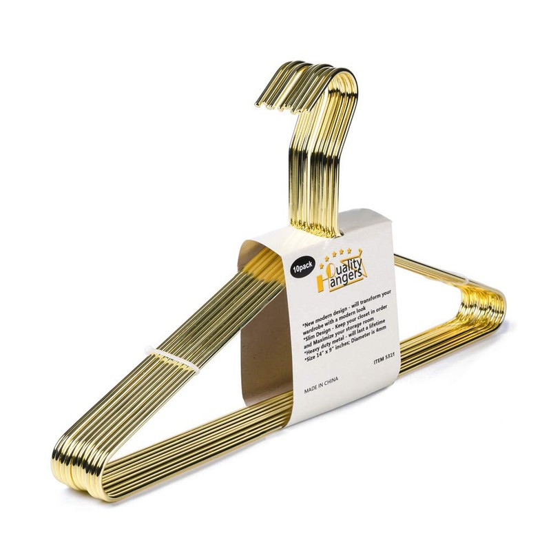 Quality Gold Modern Extra Heavy Duty Metal Hangers – Clothing
