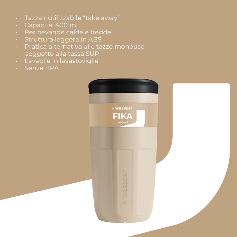 Wessper Tazze Riutilizzabile 400 ml, Bicchiere con Tappo per Bevande