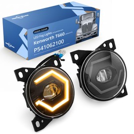 High Soar LED Fog Light for Kenworth T660 (2008-2015) Truck, Front Lamp with Bulbs LED Fog Lights Replacement Waterproof for Peterbilt 579/587 Driver & Passenger Left & Right Side (A Pair)