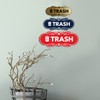 Signs ByLITA Designer Trash Sign (Black/Gold) - Small 2 Pack