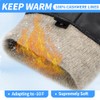 Mens Leather Gloves Cold Weather Warm Gloves with Cashmere Lined,Black,L