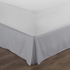 ienjoy Home IEH-BEDSKIRT-Full-LGRAY Pleated Bed Skirt