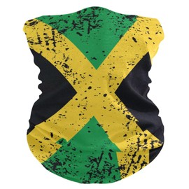 UWSG Fashion Bandanas Headwear Seamless Neck Gaiter Headwrap Balaclava (Distressed Jamaica Flag Jamaican)