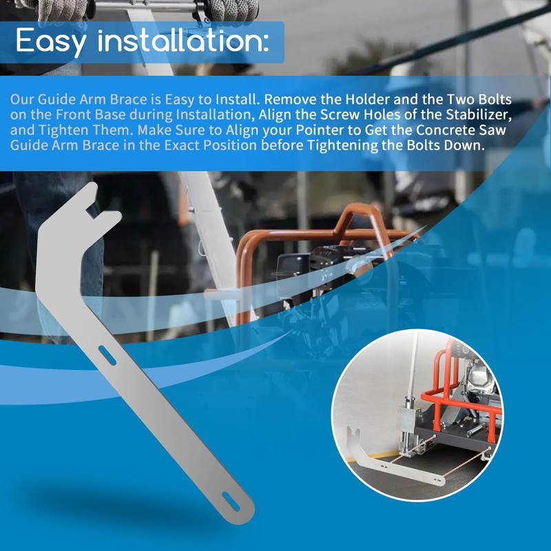XTPTFABS ​1Pcs Concrete Saw Guide Arm Brace Compatible with Husqvarna