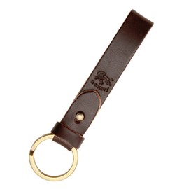 IL BISONTE Key Chain, Key Ring, Leather, Genuine Leather, Cowhide Leather, Women's, Men's, Unisex, brown (dark)