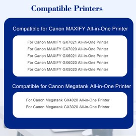 GI-26 GI26 GX7021 Ink Bottles Set Compatible for Canon 26 GI-26 GI26 26 Ink Refill Bottles Work for Canon MAXIFY GX7021 GX6021 GX5020 GX3020 GX7020 GX6020 Megatank GX4020 Printer 5 Pack Black Color