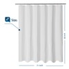 Short Shower Curtain with 66 inch Length Fabric, Waffle Weave,