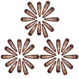 Topkids Accessories 36pc Snap Clips 5cm / 2" Hair Clip Hair Snap Clips Hair Pins Snap Hair Clips Hair Ties Snap Hair Clips Hair Accessories for Women & Hair Accessories for Girls (Tort)