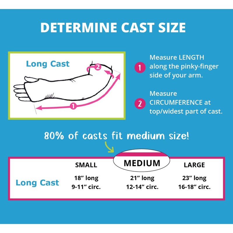 CastCoverz! Designer Arm Cast Cover - White - Medium Long: