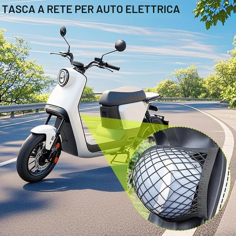 SKJJM Rete per Casco Moto, 2 Pezzi Rete Bagagli per