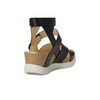 FLY LONDON Women's WEGE669FLY Wedge Sandal, Black, 6.5-7
