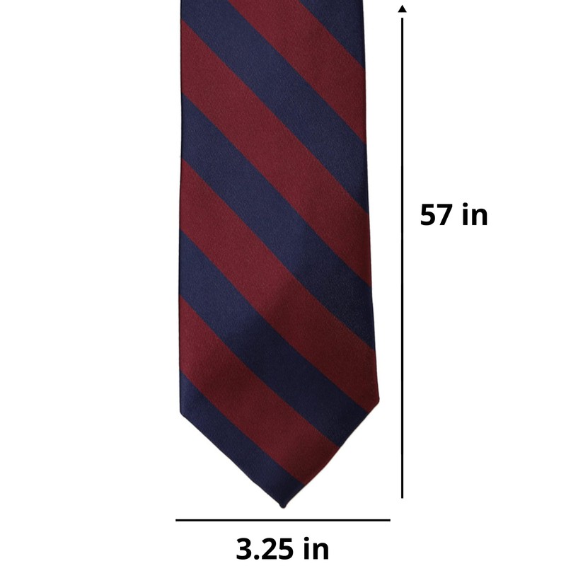 tiemart Striped Tie (Maroon and Navy)