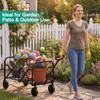 SUNNYFEEL Lightweight Folding Wagon Cart, 350LBS Portable Wagon Carts Foldable