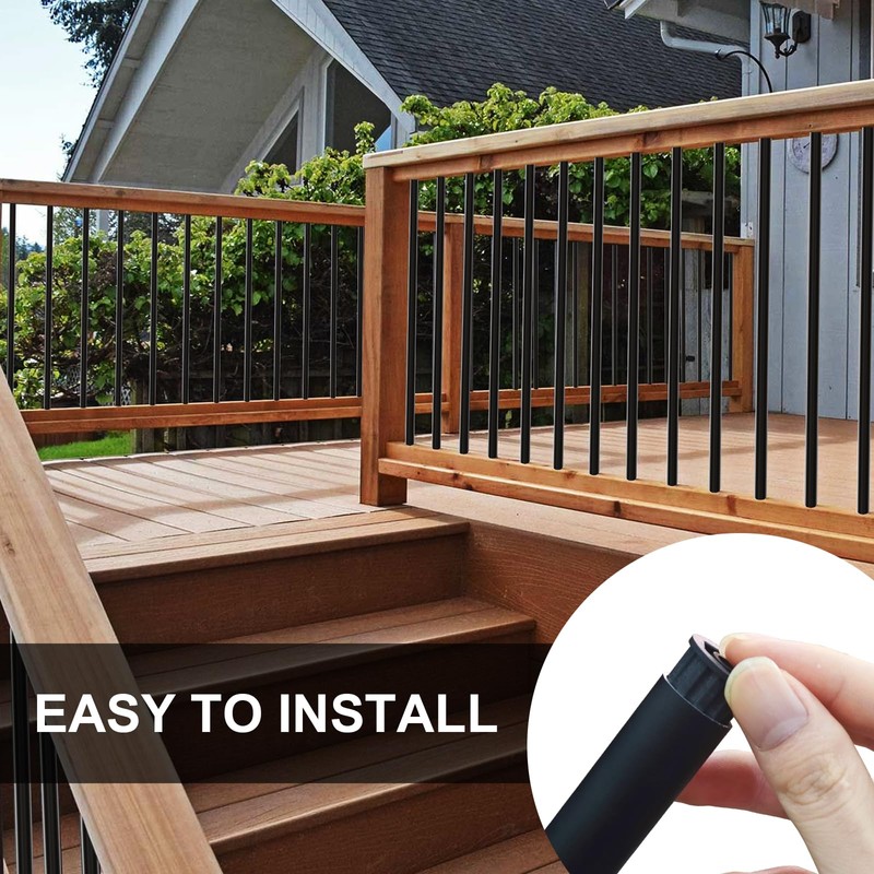 BLIKA 100 Pack Anti-UV Baluster Connectors for 3/4" OD Aluminum