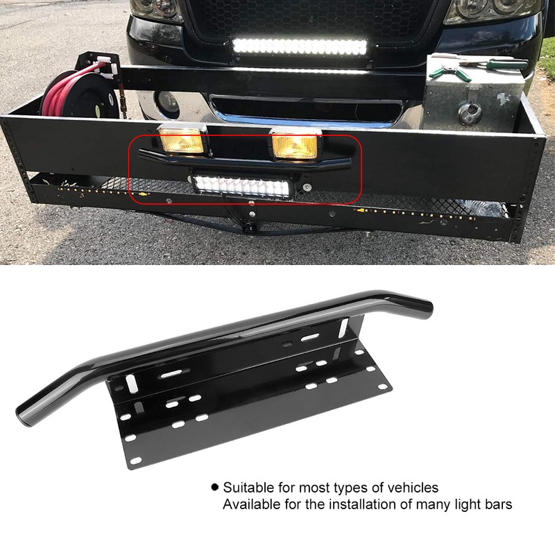 Aluminum Front License Plate Frame Holder LED Light Bar Mounting