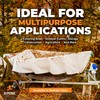 Heavy Duty White Poly Tarp 7' X 30' - Multipurpose