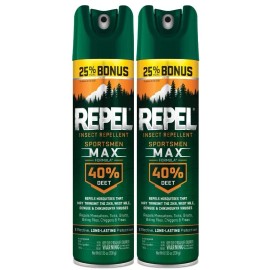 Repel 2 Repel Insect Repellent Sportsmen Max Formula 40% DEET Bug Spray Aerosol