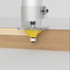 TOTOWOOD Roundover Router Bit Set，4pcs Router bit Set，1/4 inch Shank，Radius