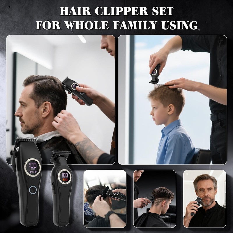 Lanumi Hair Clipper for Men Professional Clipper and Trimmer Set