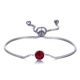 Philip Jones Red Crystal Bracelet Created with Zircondia® Crystals