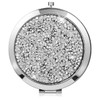 LALAFINA Rhinestone Compact Mirror Double-Sided Round Pocket Makeup Mirror for