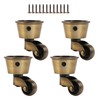 BQLZR Vintage Round Cup Casters for 32mm Dia Legs 360