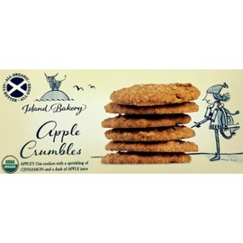 Island Bakery Organic Apple Crumbles – Traditional Apple Oat Biscuits, Organic Oat Cookies, Made in Scotland 4.4 Ounce