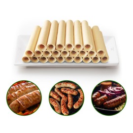 VONSYONG HALAL Sausage Casing, Grade A Edible Drying Collagen Sausage Casings for Flavorous Homemade Sausages 14m/46ft,Diameter 20mm/ 3/4'', 1 Roll